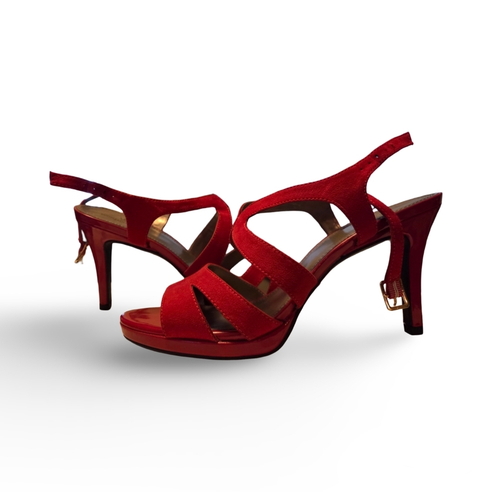 Worthington Red Strappy Stilettos Size 12